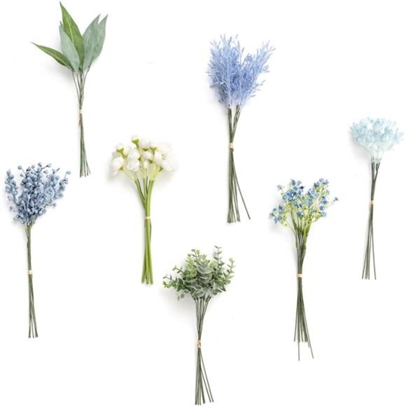 Moment Artificial Greenery Stems Box Set, 62pcs with 7 Kinds of Faux Greenery - Picture 1 of 7